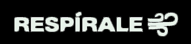 Respirale logo with text and scissors icon on black background